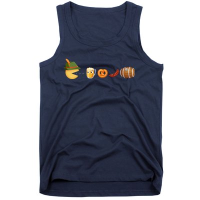 Funny Oktoberfest Pac Man Game Tank Top