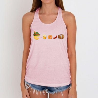 Funny Oktoberfest Pac Man Game Women's Knotted Racerback Tank