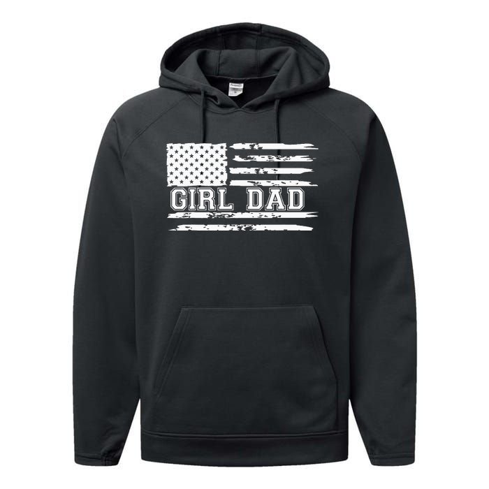 Father of Proud New Dad Fathers Day Gift Performance Fleece Hoodie