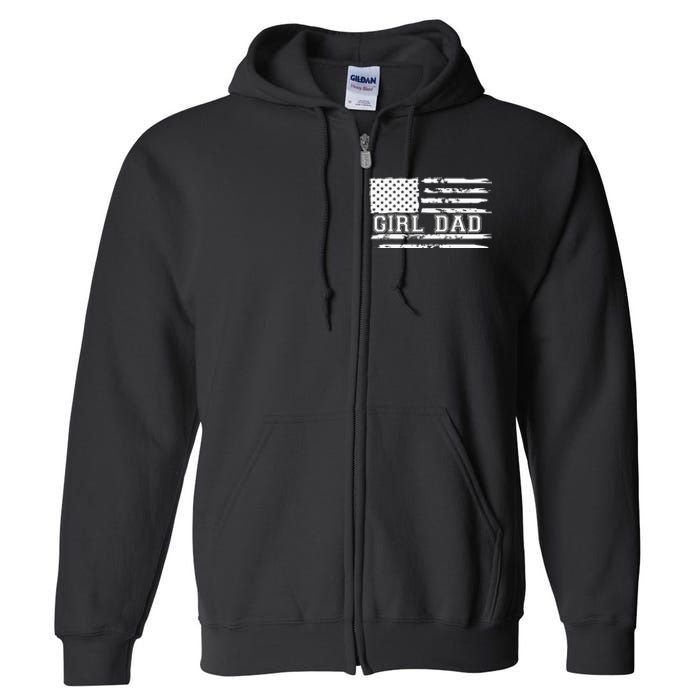 Father of Proud New Dad Fathers Day Gift Full Zip Hoodie