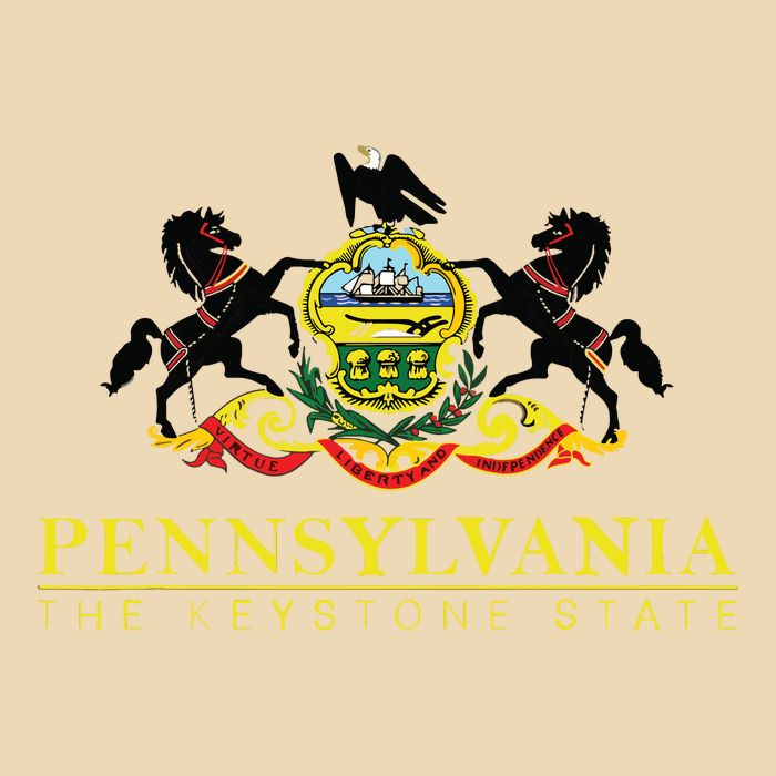Flag Of Pennsylvania The Keystone State Philadelphia Drawstring Bag