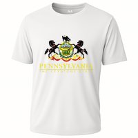 Flag Of Pennsylvania The Keystone State Philadelphia Cooling Performance Crew T-Shirt