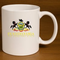 Flag Of Pennsylvania The Keystone State Philadelphia 11oz C Handle Ceramic Mug