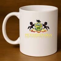 Flag Of Pennsylvania The Keystone State Philadelphia 11oz C Handle Ceramic Mug