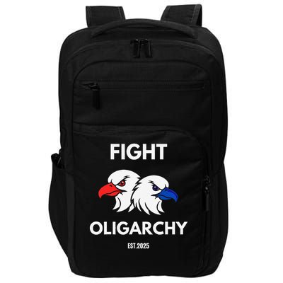 Fight Oligarchy Patriotic Quotes 2025 Anti Corruption Impact Tech Backpack