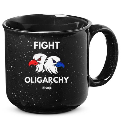 Fight Oligarchy Patriotic Quotes 2025 Anti Corruption 15oz Campfire Ceramic Mug