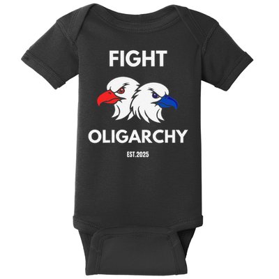 Fight Oligarchy Patriotic Quotes 2025 Anti Corruption Baby Bodysuit