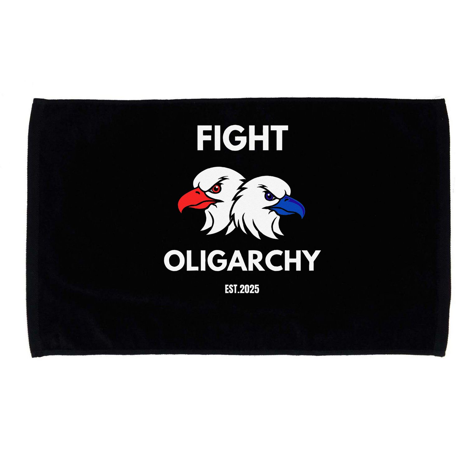 Fight Oligarchy Patriotic Quotes 2025 Anti Corruption Microfiber Hand Towel