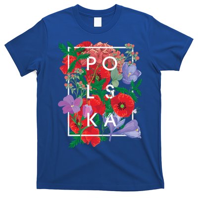 Flowers Of Poland Word Art Gift Polska Polish Pride Cool Gift T-Shirt