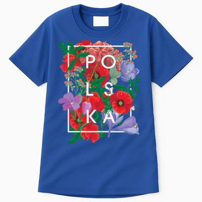 Flowers Of Poland Word Art Gift Polska Polish Pride Cool Gift Tall T-Shirt
