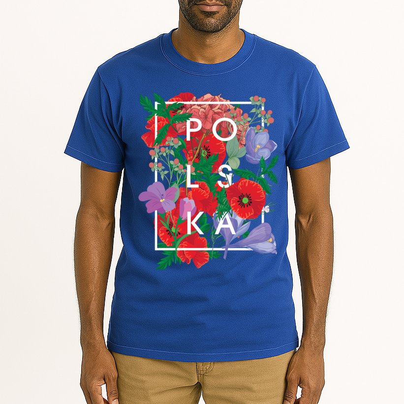 Flowers Of Poland Word Art Gift Polska Polish Pride Cool Gift Tall T-Shirt