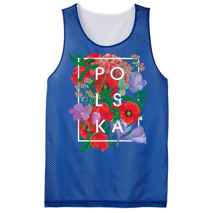 Flowers Of Poland Word Art Gift Polska Polish Pride Cool Gift Mesh Reversible Basketball Jersey Tank