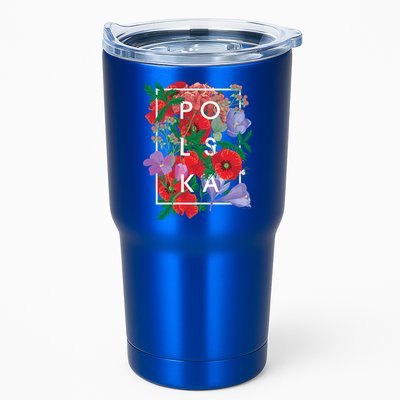 Flowers Of Poland Word Art Gift Polska Polish Pride Cool Gift Tumbler