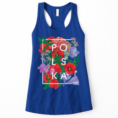 Flowers Of Poland Word Art Gift Polska Polish Pride Cool Gift Womens Tank Top
