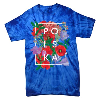 Flowers Of Poland Word Art Gift Polska Polish Pride Cool Gift Tie-Dye T-Shirt