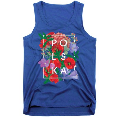 Flowers Of Poland Word Art Gift Polska Polish Pride Cool Gift Tank Top