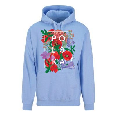 Flowers Of Poland Word Art Gift Polska Polish Pride Cool Gift Unisex Surf Hoodie