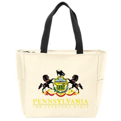 Flag Of Pennsylvania The Keystone State Philadelphia Zip Tote Bag