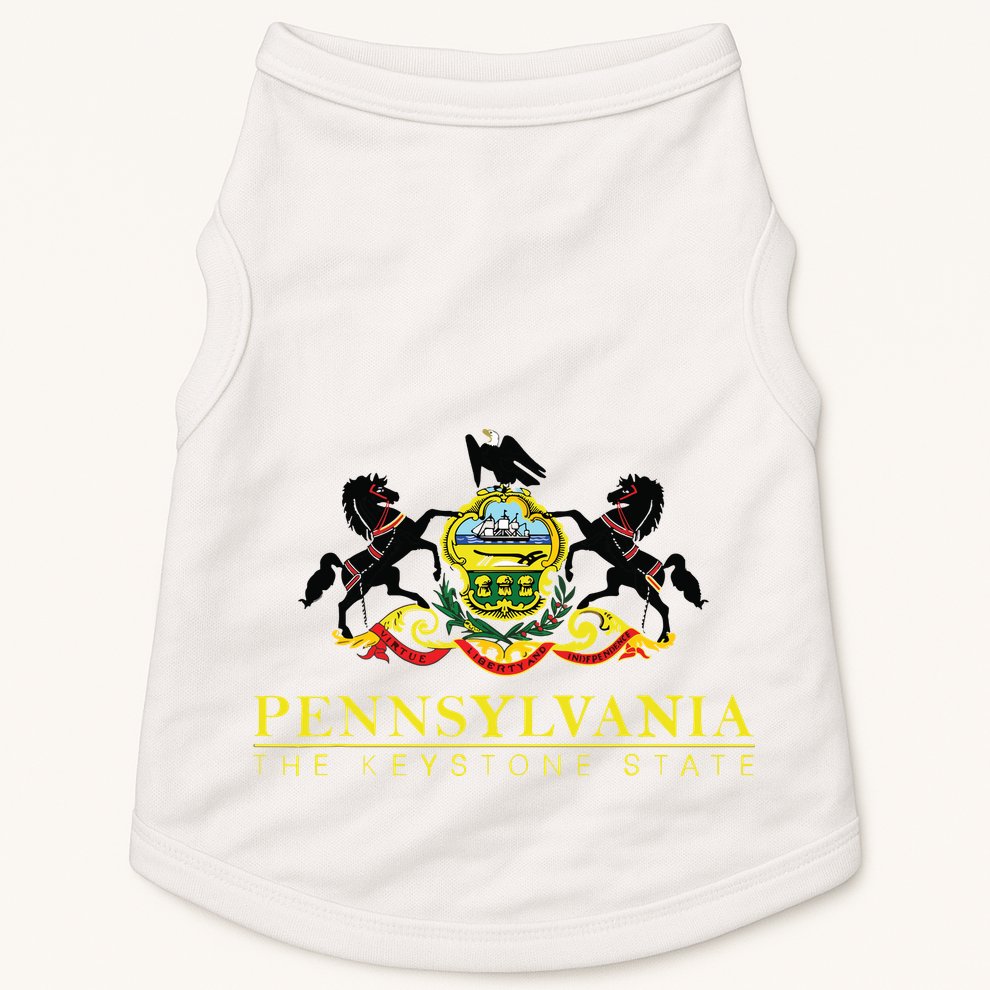 Flag Of Pennsylvania The Keystone State Philadelphia Doggie Tank