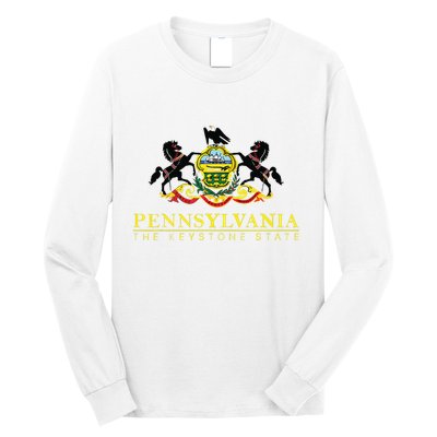 Flag Of Pennsylvania The Keystone State Philadelphia Long Sleeve Shirt