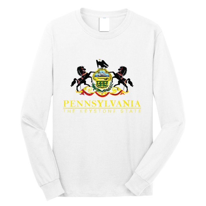 Flag Of Pennsylvania The Keystone State Philadelphia Long Sleeve Shirt