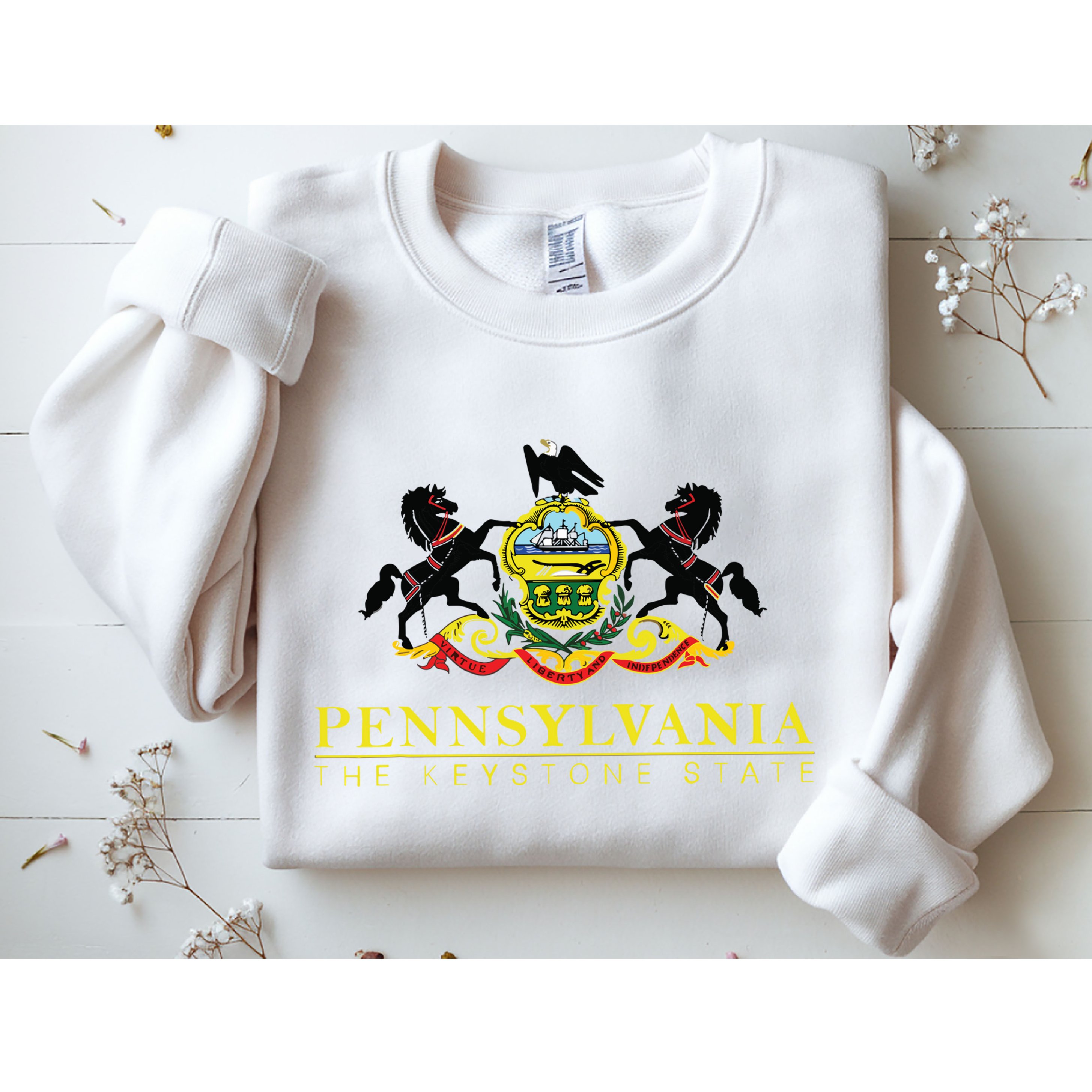 Flag Of Pennsylvania The Keystone State Philadelphia Sweatshirt
