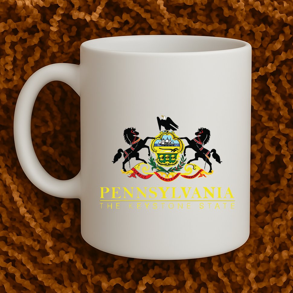 Flag Of Pennsylvania The Keystone State Philadelphia Mug