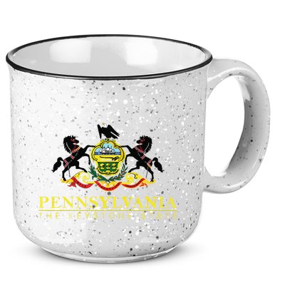 Flag Of Pennsylvania The Keystone State Philadelphia 15oz Campfire Ceramic Mug