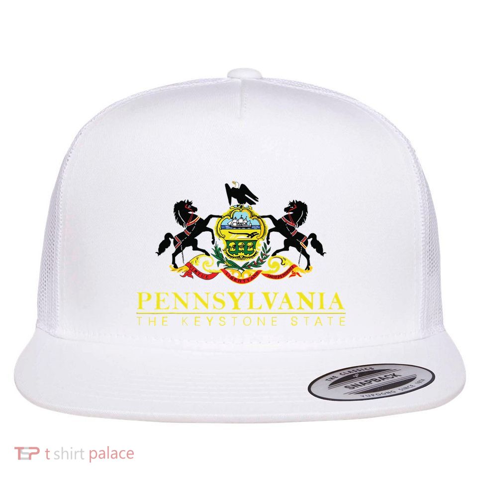 Flag Of Pennsylvania The Keystone State Philadelphia Flatbill Hat