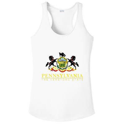 Flag Of Pennsylvania The Keystone State Philadelphia Ladies PosiCharge Competitor Racerback Tank