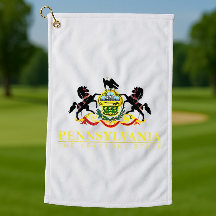 Flag Of Pennsylvania The Keystone State Philadelphia Golf Towel