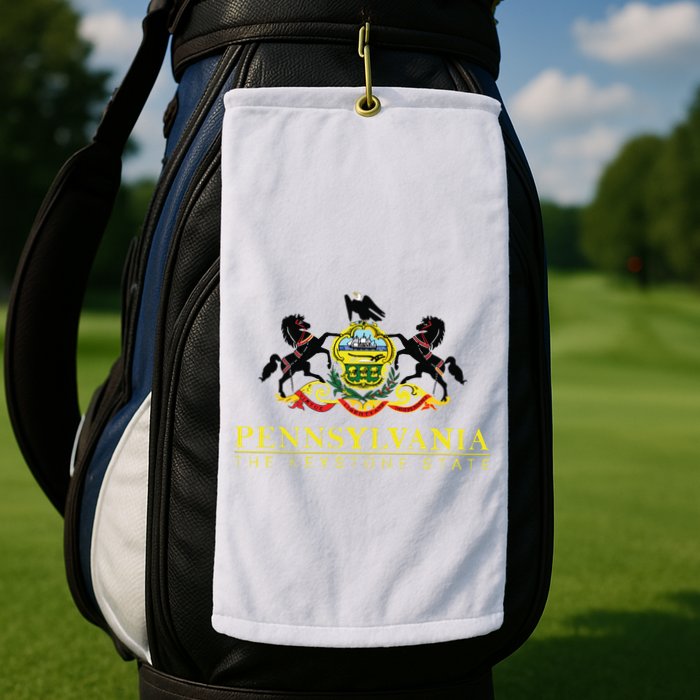 Flag Of Pennsylvania The Keystone State Philadelphia Golf Towel