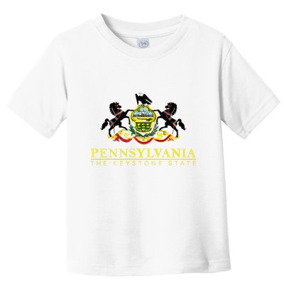 Flag Of Pennsylvania The Keystone State Philadelphia Toddler T-Shirt