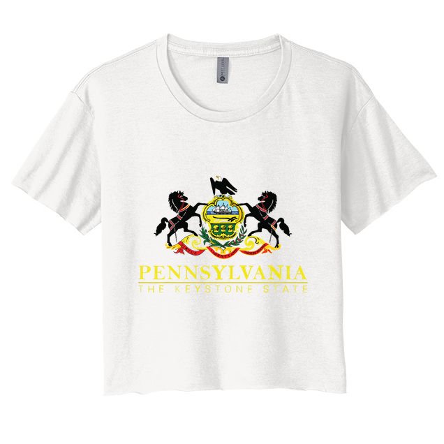 Flag Of Pennsylvania The Keystone State Philadelphia Crop Top
