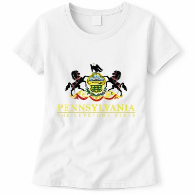 Flag Of Pennsylvania The Keystone State Philadelphia Womens T-Shirt