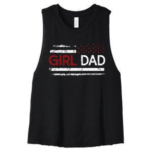 Father of Proud New Dad Daughter Fathers Day Women's Racerback Cropped Tank