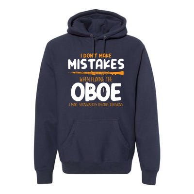 Funny Oboe Player Oboist Musician Gifts Premium Hoodie