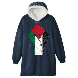 Fist Of Palestine Gift Free Palestine Meaningful Gift Hooded Wearable Blanket