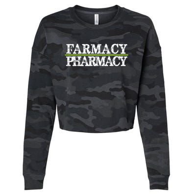 Farmacy Over Pharmacy Vegan Activism Go Vegan Gift Cropped Pullover Crew