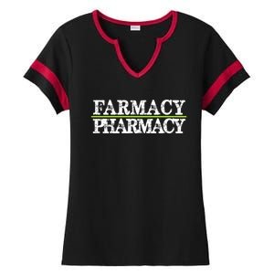 Farmacy Over Pharmacy Vegan Activism Go Vegan Gift Ladies Halftime Notch Neck Tee