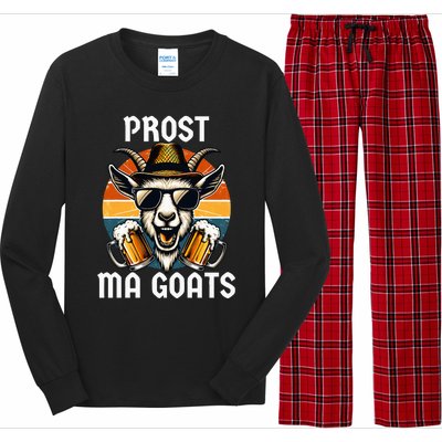 Funny Oktoberfest Prost Ma Goats Beer Festival Long Sleeve Pajama Set