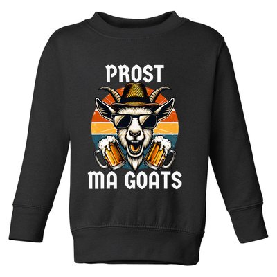 Funny Oktoberfest Prost Ma Goats Beer Festival Toddler Sweatshirt