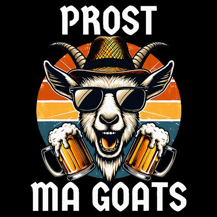 Funny Oktoberfest Prost Ma Goats Beer Festival Kids T-Shirt