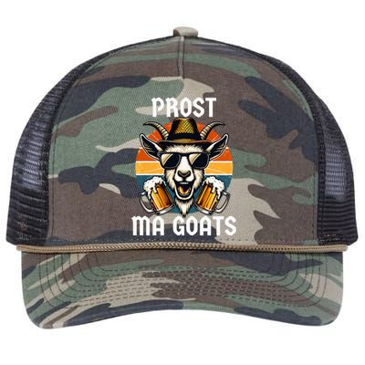 Funny Oktoberfest Prost Ma Goats Beer Festival Retro Rope Trucker Hat Cap