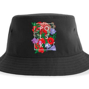 Flowers Of Poland Word Art Polska Polish Pride Sustainable Bucket Hat