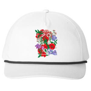 Flowers Of Poland Word Art Polska Polish Pride Snapback Five-Panel Rope Hat