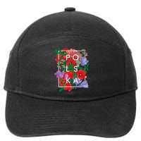 Flowers Of Poland Word Art Polska Polish Pride 7-Panel Snapback Hat