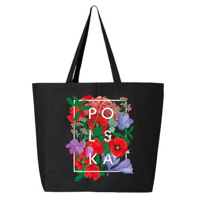 Flowers Of Poland Word Art Polska Polish Pride 25L Jumbo Tote