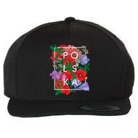 Flowers Of Poland Word Art Polska Polish Pride Wool Snapback Cap