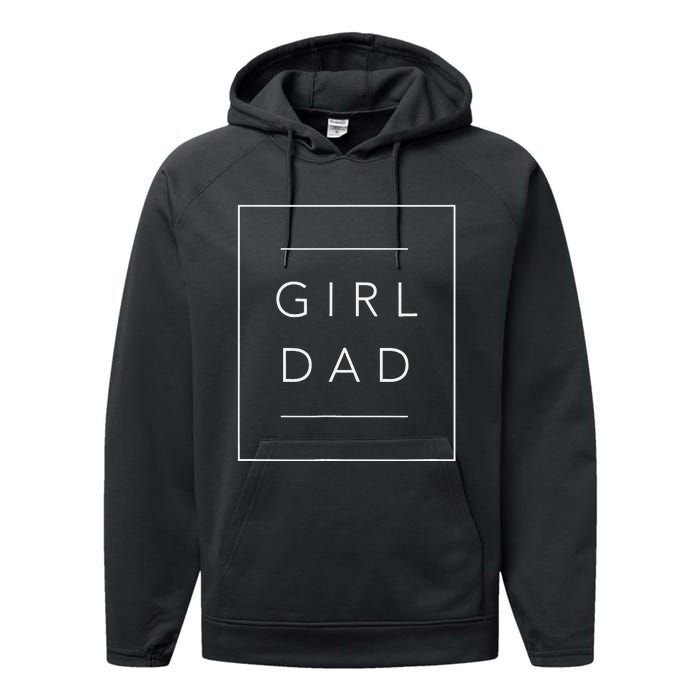 Father of Proud New Dad Daughter Fathers Day Performance Fleece Hoodie